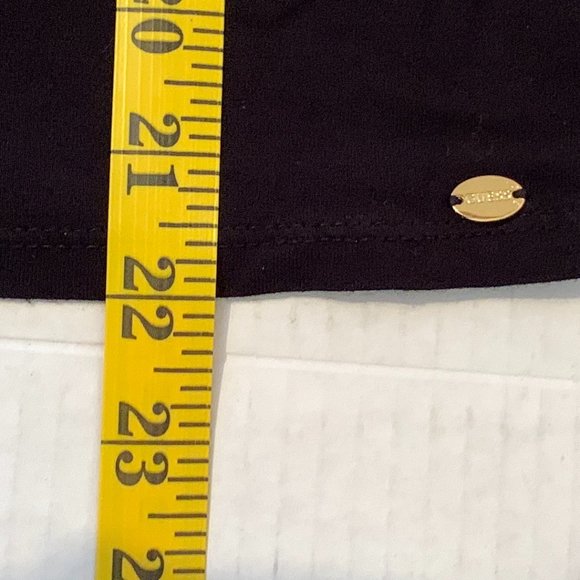 Guess Black Womens Boat Neck Top with Lace Arms Size Medium - Picture 6 of 7